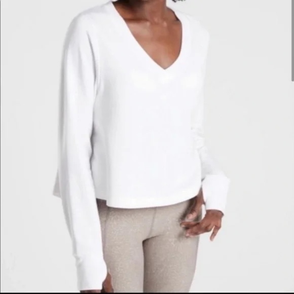White Athleta Sweater